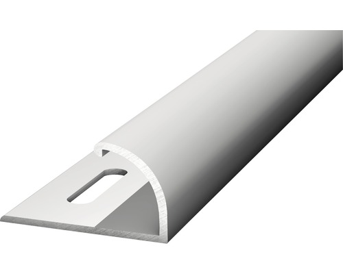 Prinz Abschlussprofil Alu silber gelocht 25 x 2700 mm Kunststoff Fliesenschiene Viertelkreisprofil