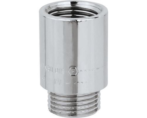 Hahnverlängerung verchromt ½"x40mm Verbindungsstück mit Gewinde