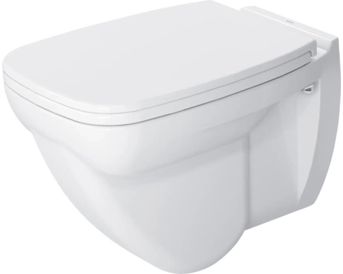 Wand-WC DURAVIT D-Code Flachspüler mit Spülrand weiß ohne WC-Sitz 2210090000