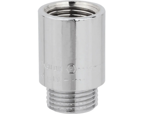 Hahnverlängerung verchromt ½"x65mm Verbindungsstück mit Gewinde