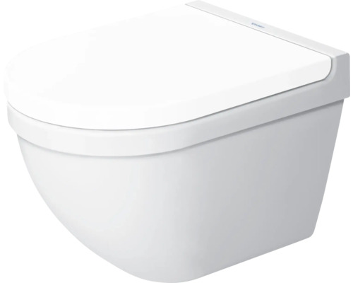 Wand-WC DURAVIT Starck 3 Tiefspüler mit Spülrand Kurz Wassersparend weiß ohne WC-Sitz 2227090000