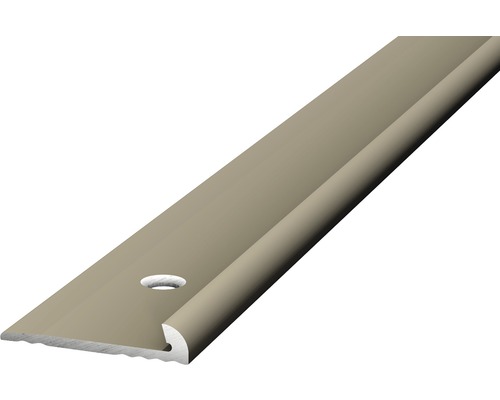 Prinz Abschlussprofil Alu Edelstahl matt gelocht 18 x 3,5 x 2500 mm Profilleiste mit Bohrloch zur Befestigung