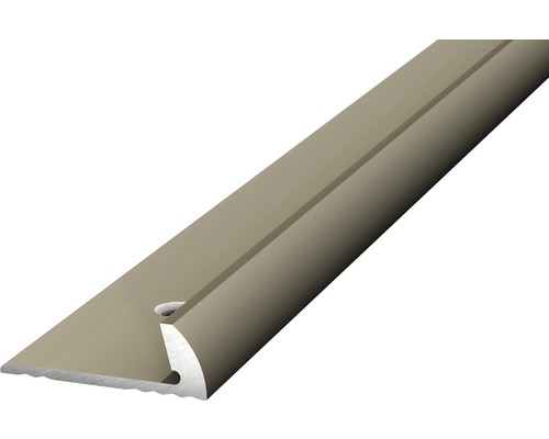 Prinz Abschlussprofil Alu Edelstahl matt gelocht 18 x 6 x 2500 mm Bodenprofil aus Metall mit Befestigungslöchern