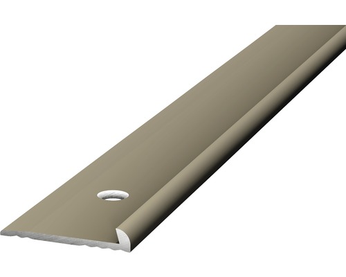 Prinz Abschlussprofil Alu Edelstahl matt gelocht 18 x 3 x 2500 mm Bodenprofil mit Befestigungsbohrung
