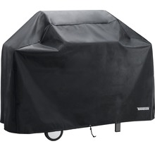 Schwarze Grillabdeckung zum Schutz vor Witterungseinflüssen