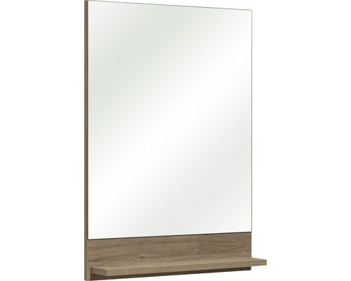 Spiegel mit Ablage pelipal Offenbach Sanremo Eiche 70x50 cm ohne Leuchte