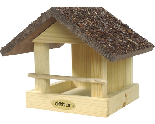 Vogelfutterhaus Pura Natura mit Rindendach 22,5x20x18 cm