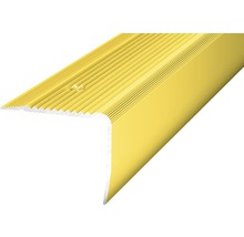 Treppenkantenprofil Alu gold gelocht 55 x 44 x 2500 mm-thumb-0