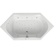 Einbau Whirlpool Sechseckbadewanne Eckbadewanne OTTOFOND Chanson 100 x 200 cm weiß glänzend 55230-thumb-0
