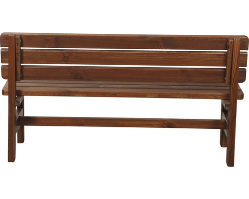 Holzbank für den Garten, Rückenansicht