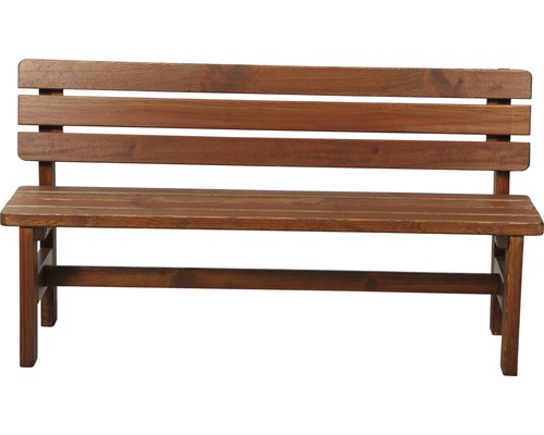 Holzbank mit Rückenlehne für den Außenbereich