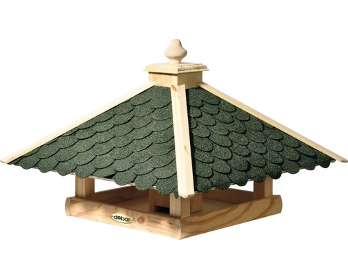 Vogelhaus aus Holz mit Dachschindeln