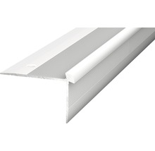 Treppenkantenprofil aus Aluminium mit geriffelter Oberfläche