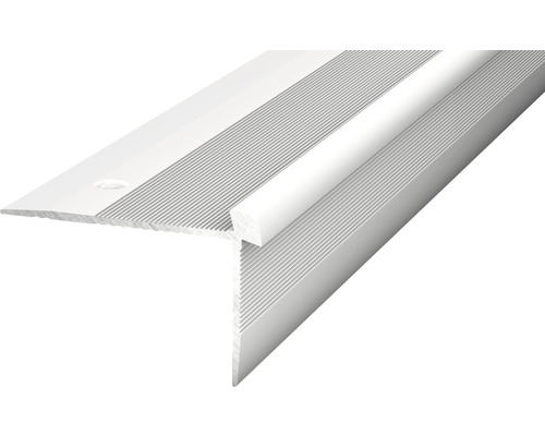 Prinz Treppenkantenprofil Alu silber gelocht 42 x 28 x 2500 mm Treppenkantenprofil aus Aluminium mit geriffelter Oberfläche