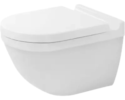 Wand-WC DURAVIT Starck 3 Tiefspüler mit Spülrand Wassersparend weiß mit Beschichtung ohne WC-Sitz 22250900001
