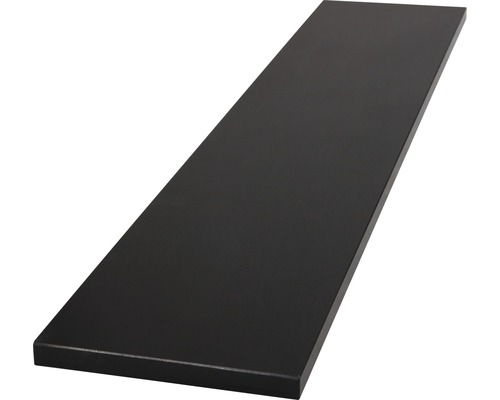 Fensterbank Innen Agglo black 101x20 cm Schwarzes Regalbrett
