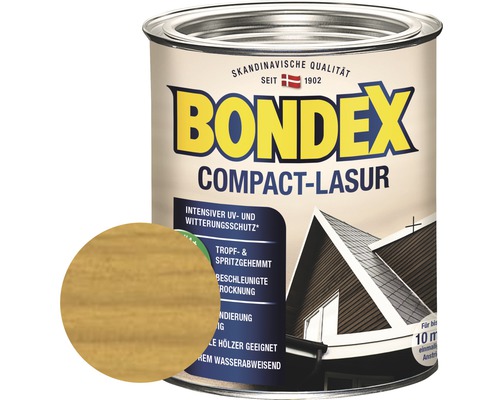 Dose Bondex Kompaktlasur mit Farbbeispiel