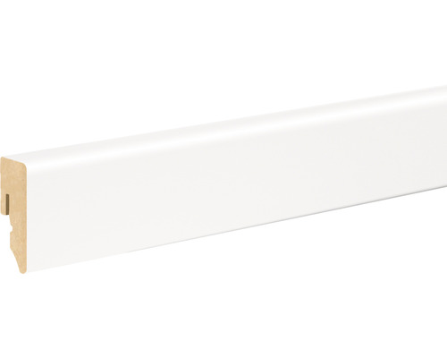 SKANDOR Sockelleiste kubisch weiß FOFA015 FU48L 15 x 38,5 x 2400 mm Sockelleiste aus Holz