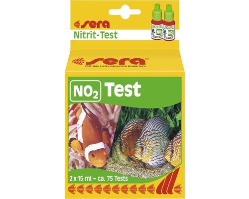 Wassertest sera NO2-Test (Nitrit) 15 ml Sera Nitrit-Test für Aquarien mit 2 mal 15 ml Inhalt für circa 75 Tests