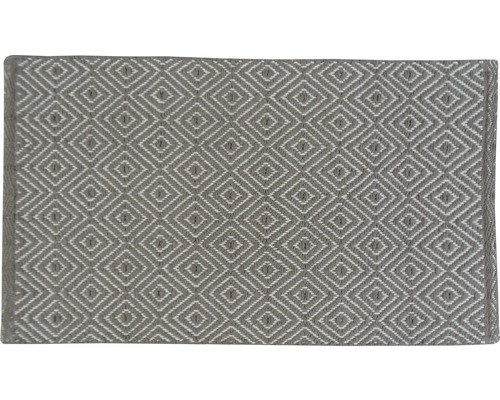 Grauer Teppich mit Rautenmuster