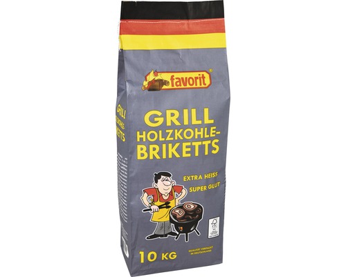 Holzkohlebriketts 10 kg zum Grillen geeignet