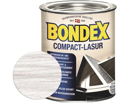 BONDEX Compact Lasur Weiß 0,75 l