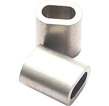 Zwei Aluminium-Pressklemmen für Drahtseile
