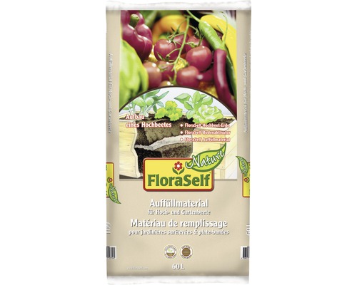 Auffüllmaterial für Hoch- und Gartenbeet FloraSelf Nature 60 L