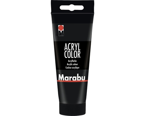 Marabu Acrylfarbe Acryl Color schwarz 073 100 ml Acrylfarbe in Tube von Marabu