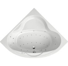 Einbau Whirlpool Eckbadewanne OTTOFOND Samba 140 x 140 cm weiß glänzend 55730-thumb-0