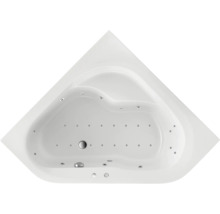 Einbau Whirlpool Eckbadewanne OTTOFOND Minerva 135 x 135 cm weiß glänzend 55740-thumb-0