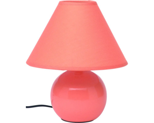 Tischleuchte mit konischem Schirm und kugelförmigem Fuß