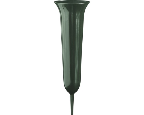 Grabvase geli Kunststoff Ø 12,5 H 36 cm grün