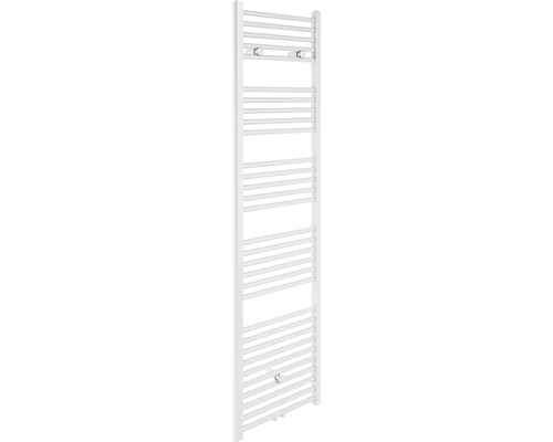 Sanotechnik Designheizkörper Bari gerade 1785x600 mm weiß mit Mittelanschluss Weißer Badheizkörper mit Handtuchhalter