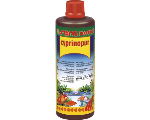 Arzneimittel sera pond Cyprinopur 500 ml Sera Pond Cyprinopur gegen Bakterien und Parasiten im Gartenteich, 500 Milliliter