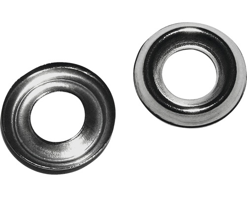 Zierscheibe 5x11 mm Messing vernickelt Zwei Metallscheiben