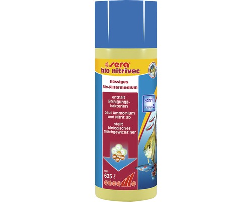 Wasseraufbereiter sera bio nitrivec 250 ml, flüssiges Filtermedium, baut Ammonium und Nitrit ab, für bis zu 625 L Wasseraufbereiter sera bio nitrivec 250 ml, flüssiges Filtermedium, baut Ammonium und Nitrit ab, für bis zu 625 L