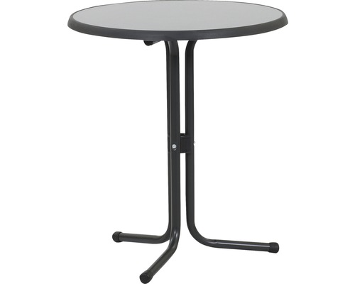 Gartentisch MFG Bistro 60 cm anthrazit Gestell aus Stahl in anthrazit, Gartentischplatte aus Sevelit® in punti Gartentisch MFG Bistro 60 cm anthrazit Gestell aus Stahl in anthrazit, Gartentischplatte aus Sevelit® in punti