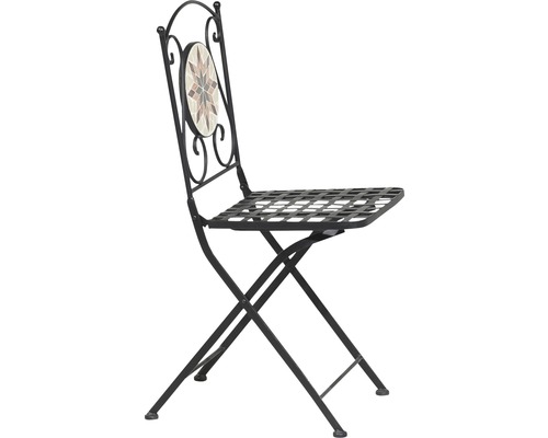 Klappstuhl aus Metall mit Mosaik
