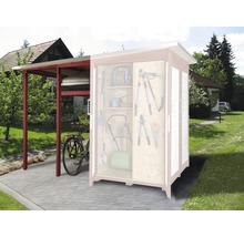 Schleppdach Family für weka Garten Q 224x71 cm rot-weiß