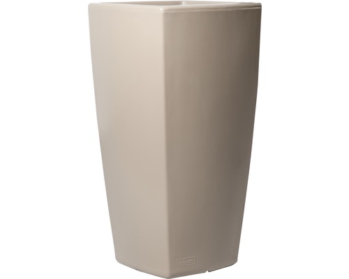 Pflanzvase Degardo Trevia II Kunststoff 67,5 x 67,5 x 130 cm braun Rechteckiger Pflanzkübel für den Innen- und Außenbereich