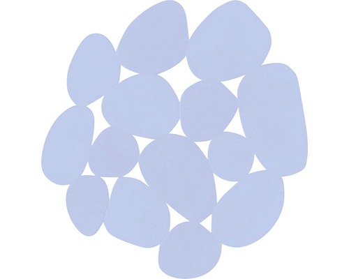 Anti-Rutsch-Sticker MSV GALETS 12,2 x 13 cm transparent blau