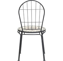 Gartenstuhl mit Mosaik-Sitzfläche und Metallgestell