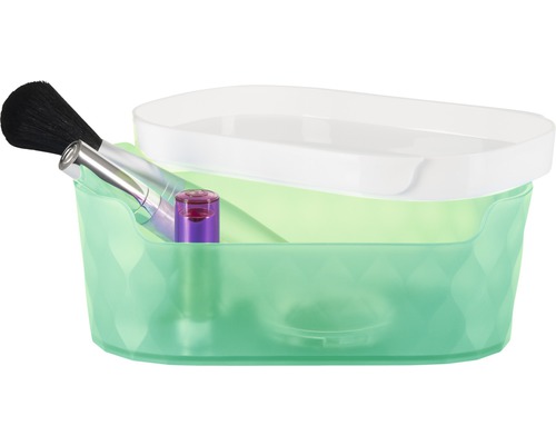 Kosmetikbox mit Make-up Pinsel und Lippenstift