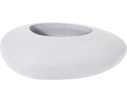 Pflanzkübel Degardo Storus III Kunststoff 73x114x39 cm hellgrau Dekoschale in Steinoptik