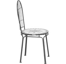 Gartenstuhl mit Mosaiksitzfläche und Metallgestell