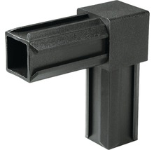 XD-Rohrverbinder 90° für Vierkantrohre 20x20x1,5 mm Kunststoff schwarz-thumb-0