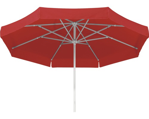 Sonnenschirm Schneider Jumbo Ø 300 H 275 cm Polyester 220 g/m² rot Roter Sonnenschirm mit Metallgestell