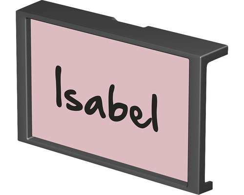 Namensschild mit dem Namen Isabel