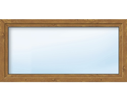 Kunststofffenster 1-flg. ARON Basic weiß/golden oak 1200x500 mm DIN Links